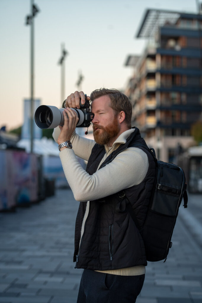 Bilde av Marius som tar bilder i oslo