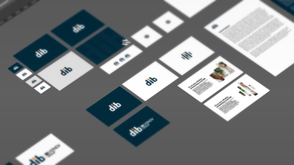 Bilde av en ansatt hos DIB som snakker med kollegaer